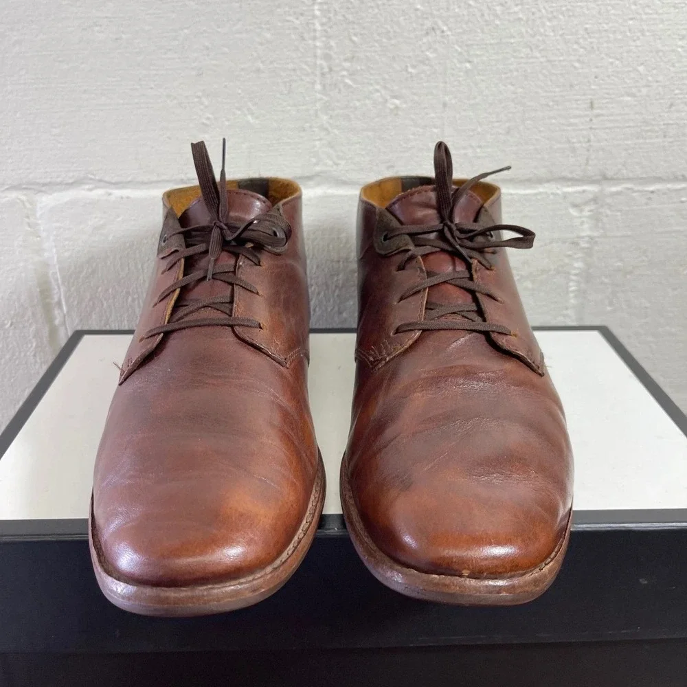 Timberland A152E Brown Leather Chukka Ankle Boots Lace Up Men's‎ Size 9.5 US